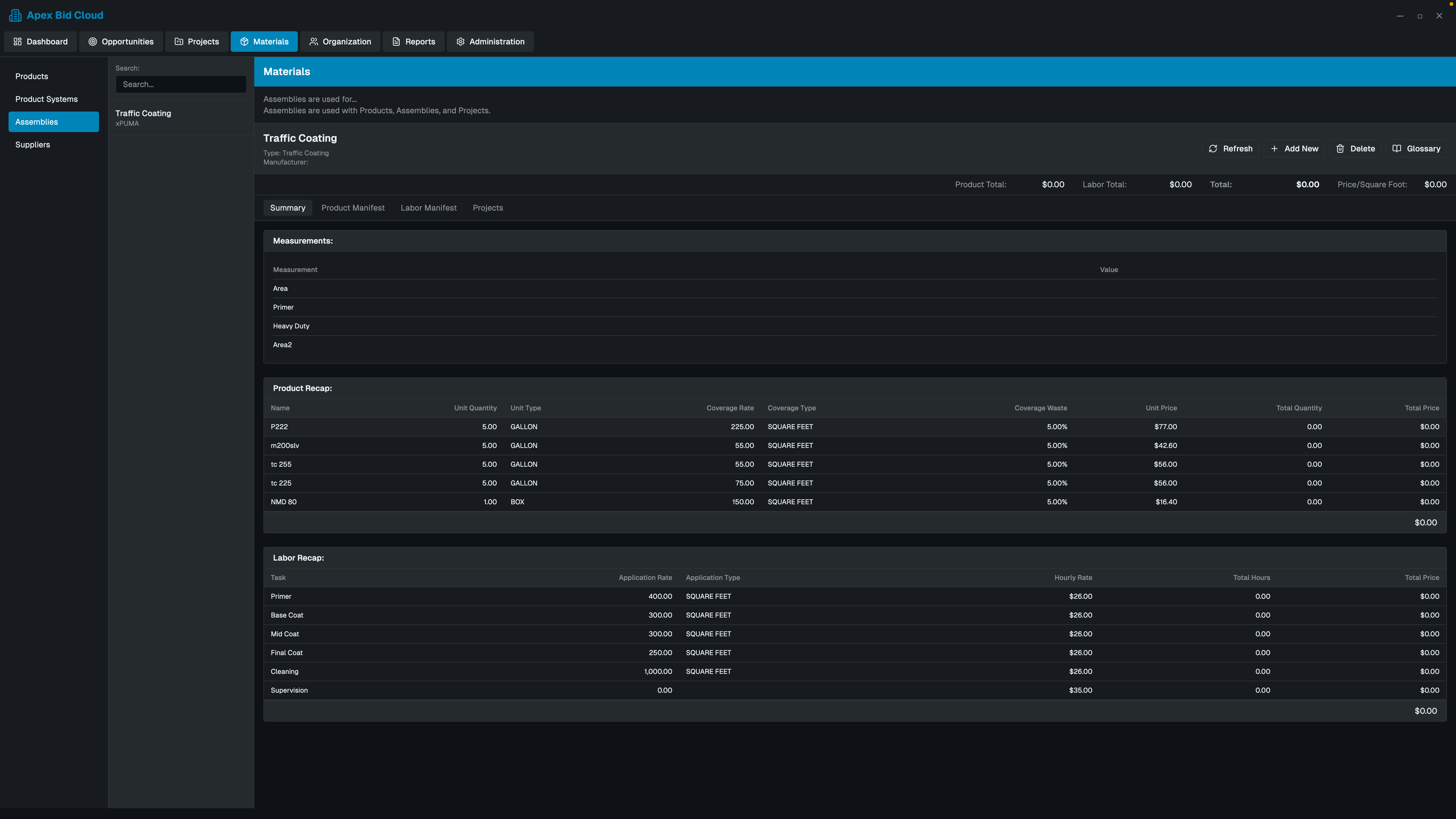 Apex Bid Cloud Platform Interface